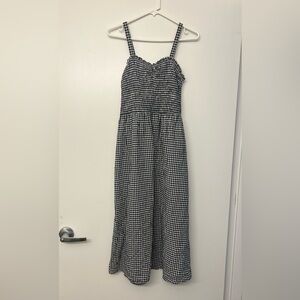 H&M Black and White Gingham Maxi Summer Dress